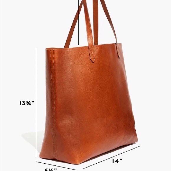 Madewell Transport Tote, Saddle, New with Tags - Picture 3 of 9